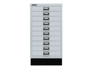 kantoor-ladekast HxBxD 670x349x432mm 10 laden romp lichtgrijs staal - 4