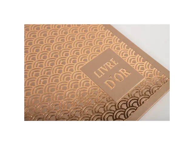 Livre d'or 140 pages tranche or - Format 21x19cm - PALMYRE - Nude arc