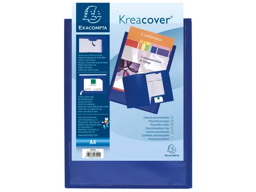Presentatiemap Soepel PP Krea Cover A4 Blauw