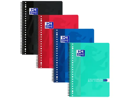 Collegeblok Oxford School Scribzee A4 23-Gaats Ruit 10Mm 80Vel Assorti