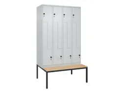 Z-garderobekast,HxBxD 2120x1200x815mm,8vak,vak B 300mm,draaigrendel
