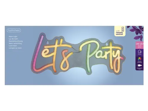 Ledbord Lumineo indoor USB neon Let's Party led Colour change effects