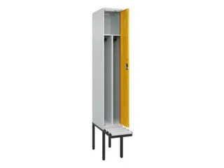 locker met bank,voor scheiding van kleding,HxBxD 2120x300x815mm,1vak - 1