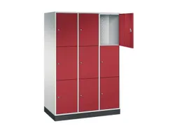grootvolume-lockersysteem,RAL 7035/RAL 3003,HxBxD 1950x1220x600mm