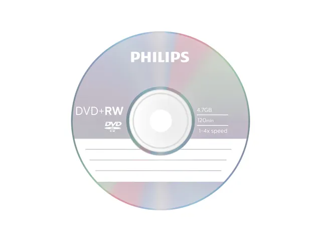 DVD+RW Philips 4.7GB 4x SP 10 stuks
