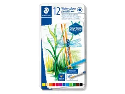 Aquarel Potlood, Metalen Doos Met 12 Kleuren