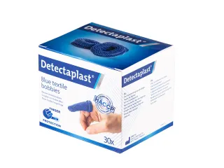 Vingerlingen Detectaplast textiel blauw 30 stuks - 2