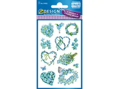 papieretiket Z-design Creative pakje a 1 vel vergeet-me-nietjes