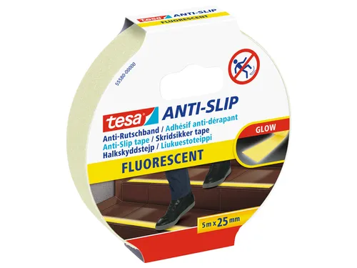 Anti-slip tape tesa 5mx25mm fluoriserend