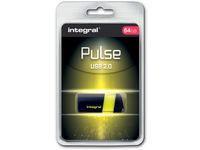 Pulse USB-stick 2.0 64GB, zwart/geel