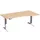 In hoogte verstelbaar bureau in vrije vorm,HxBxD 730-1230x1800x1000mm