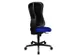 chaise de bureau pivotante,Mécan. synchrone,assise tissu bleu royal