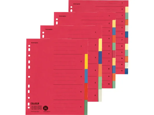 Tabblad recycled karton A4+ 10tabs