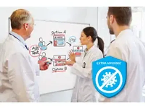 OUTLET Hygienisch Magnetisch Whiteboard 120x300cm emaille