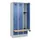 locker met bank,HxBxD 1950x900x815mm,3vak,vak B 300mm,draaigrendel