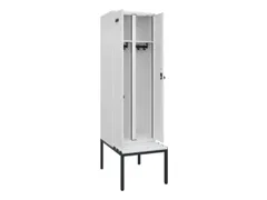 locker met bank,voor scheiding van kleding,HxBxD 2120x600x815mm,2vak