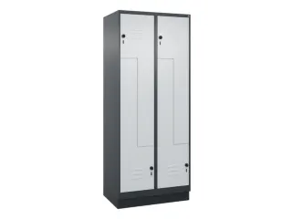 Z-garderobekast,HxBxD 1950x800x500mm,vak B 200/400mm,draaigrendel - 1