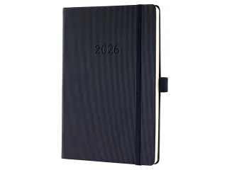 Weekagenda Conceptum A5 2026 (NL/FR/EN/DU) zwart Hardcover - 2