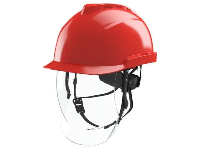 MSA V-Gard 950 veiligheidshelm ABS rood niet geventileerd 12 stuks