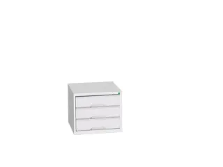 ladekast HxBxD 450x525x550mm 3laden romp RAL7035 front RAL7035 - 1