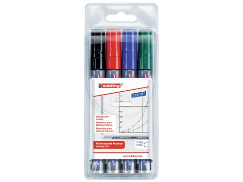 Viltstift Edding 250 Whiteboard Rond Assorti 1.5-3mm 4stuks