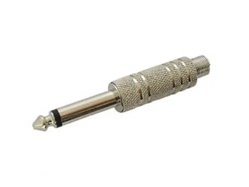 Mannelijke 6.35mm Mono Jack - Vernikkeld