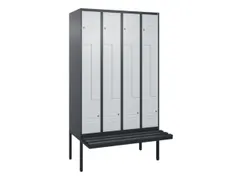 Z-garderobekast,HxBxD 2120x1200x815mm,8vak,vak B 300mm,cil.-slot