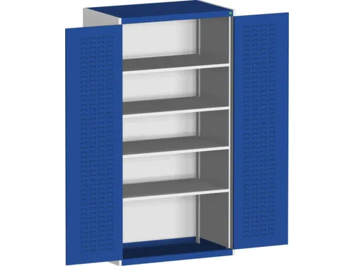 kast met sleufplaat,HxBxD 2000x1050x650mm,4xStalen bodem