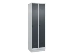 locker,HxBxD 1950x600x500mm,2vak,vak B 300mm,draaigrendel,sokkel