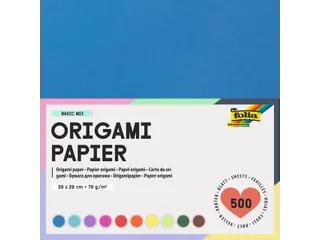 Origami papier Folia 70gr 20x20cm 500 vel assorti kleuren - 1