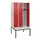 locker met bank,HxBxD 1950x900x815mm,3vak,vak B 300mm,draaigrendel