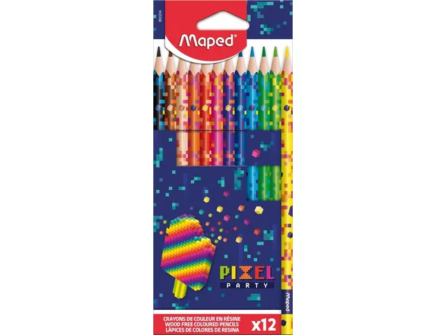 Crayon de couleur Maped Pixel party set 12 couleurs