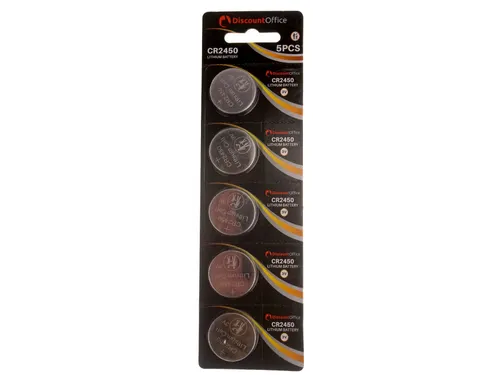 Knoopcelbatterij CR2450 3.0V Blister 5 Stuks