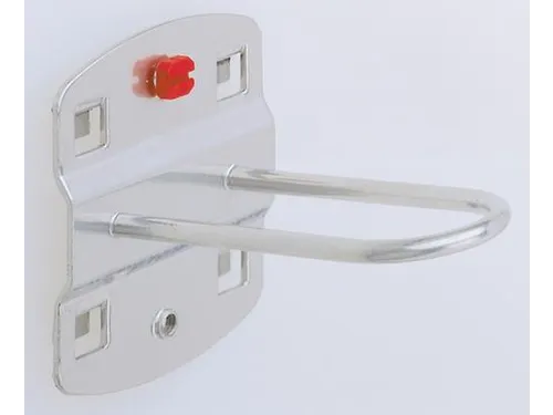 ronde houder,v. perfoplaat,LxB 65x25mm,RAL7016