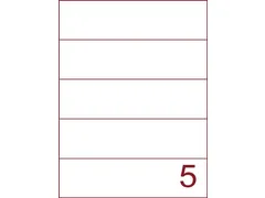 Rillprint Etiket 210x59.4mm 5 op een vel 1000 Vel