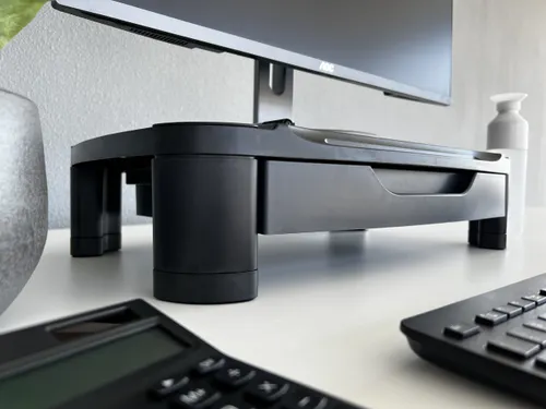 Monitorverhoger Tablet Houder 3 Hoogte Standen Opberglade Xlarge Zwart