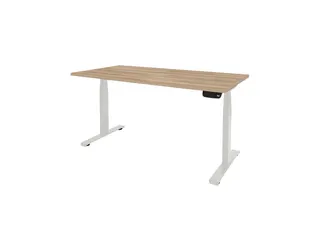 Dextro Plus Zit-sta Bureau Elektrisch 120x80 honey castello 25mm wit - 1