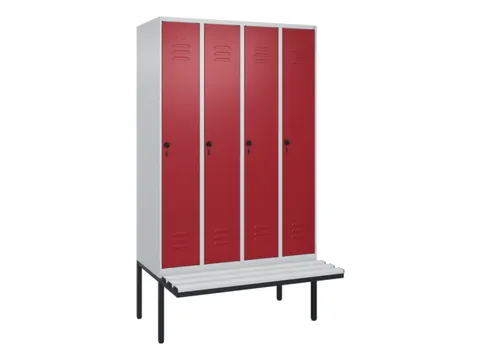 locker voor scheiding van kleding,HxBxD 2120x1200x815mm,4vak