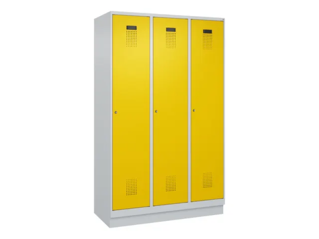 locker voor scheiding van kleding,HxBxD 1950x1200x500mm,3vak