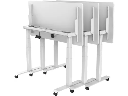 Elektrisch Verstelbaar Verrijdbaar Zit Sta Bureau Frame Wit 110-190cm