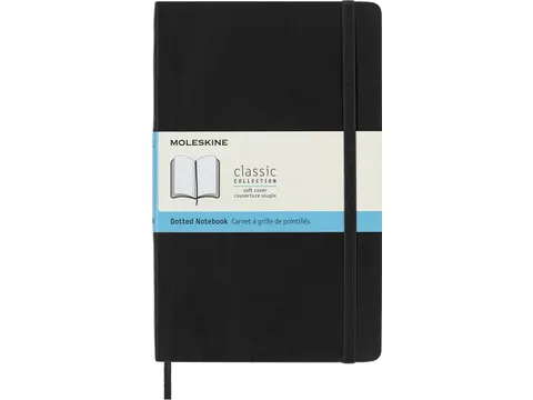 Notitieboek Moleskine large 130x210mm dots soft cover zwart
