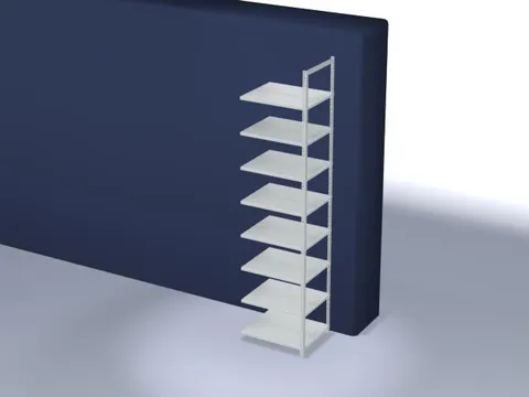 dossierstelling,aanbouwveld,HxBxD 2900x750x600mm,vaklast 90kg