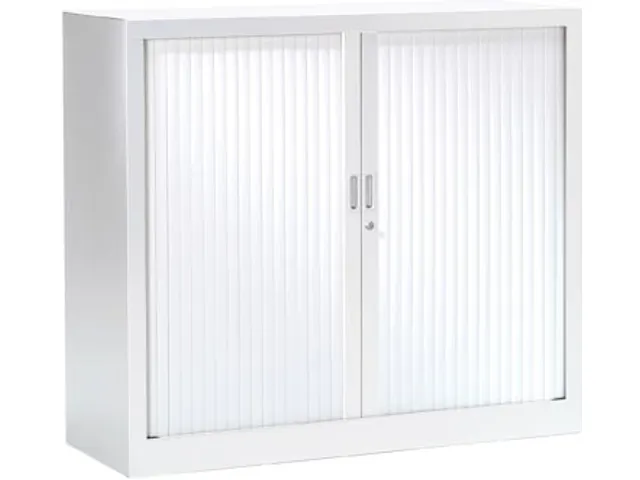 Roldeurkast, hoogte 100 cm, wit