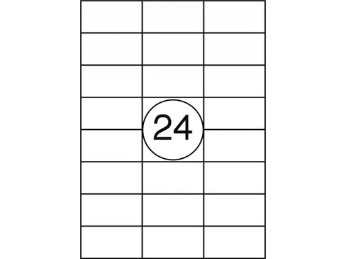 Etiketten wit zelfklevend 70x35mm 100 vel 24/v geschikt voor printers