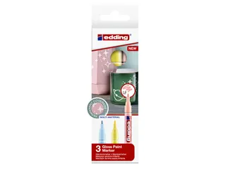 Viltstift edding 751 lakmarker pastel set à 3 stuks assorti - 1