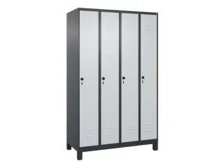 locker,HxBxD 1950x1200x500mm,4vak,vak B 300mm,draaigrendel,voeten - 1