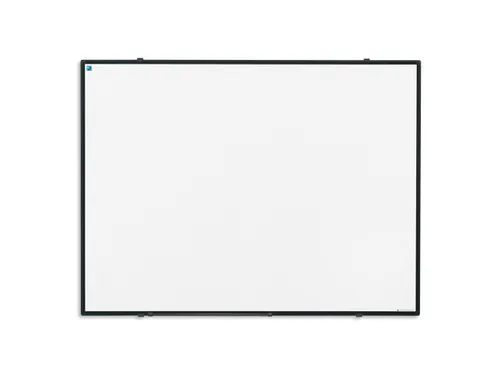 Whiteboard 120x150cm wit emaille Softline 8mm zwart profiel