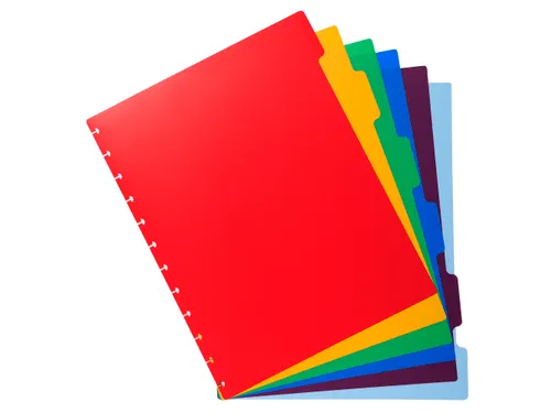 Tabbladen PP A4 voor showalb/ring 6 tabs