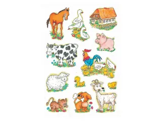 Sticker Etiket Herma 5419 Boerderijdieren 36 stuks - 1