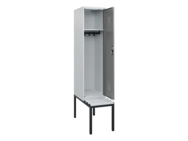 locker met bank,HxBxD 1950x400x815mm,1vak,vak B 400mm,cilinderslot
